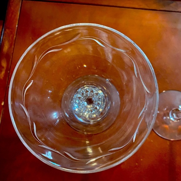 VINTAGE Tiffin Franciscan Wine Glass 8 oz. MIMI Stem #17501 Cut (1950s) 3-Pc Set - Picture 4 of 5